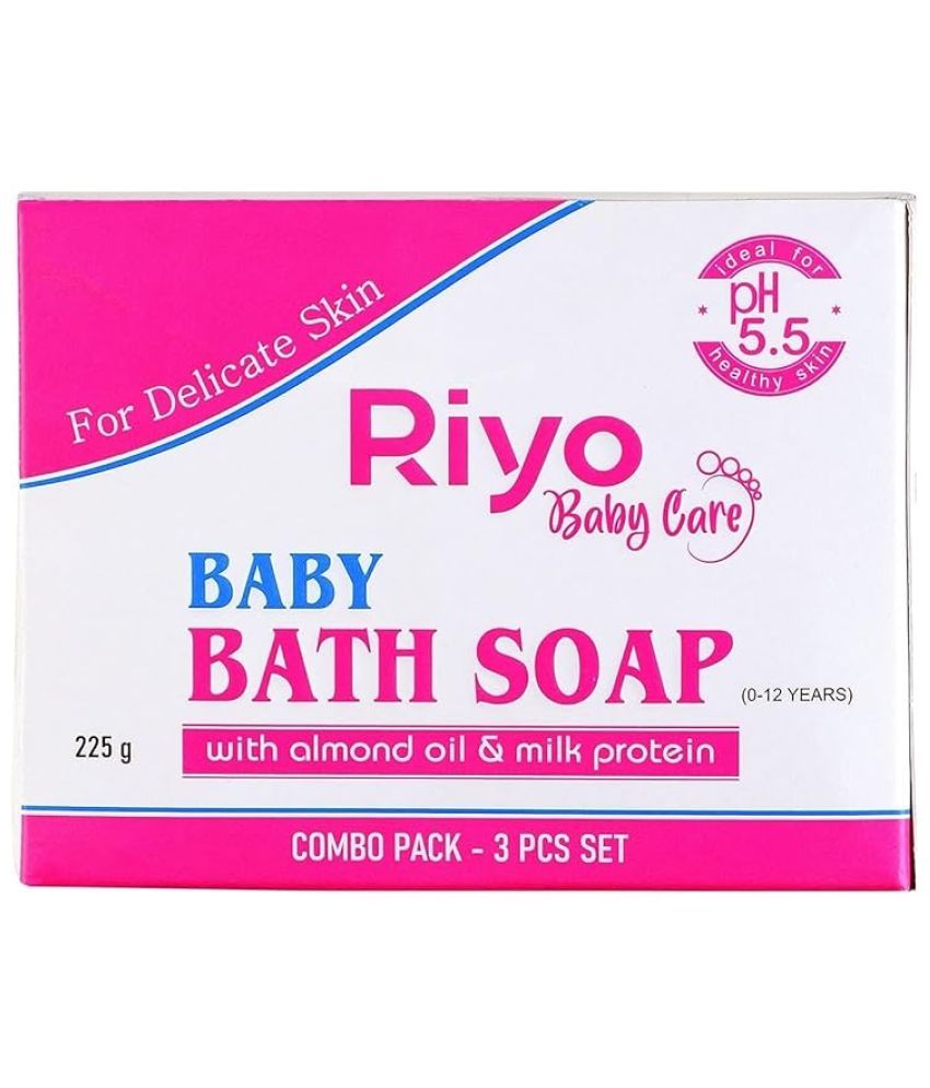     			Riyo Baby Care Bath Soap | Gently Soap For Baby Soft Skin|Natural Extract Almond Oil & Milk Protein