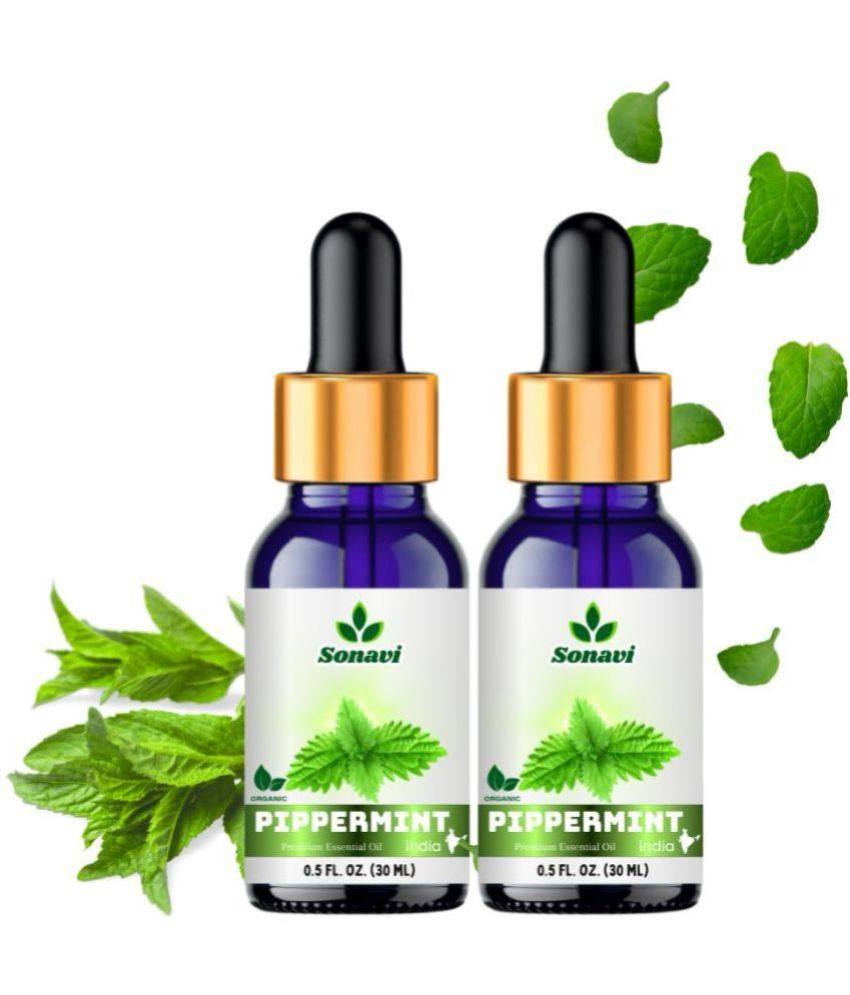     			Sonavi Peppermint Stress Relief Essential Oil Green With Dropper 60 mL ( Pack of 2 )