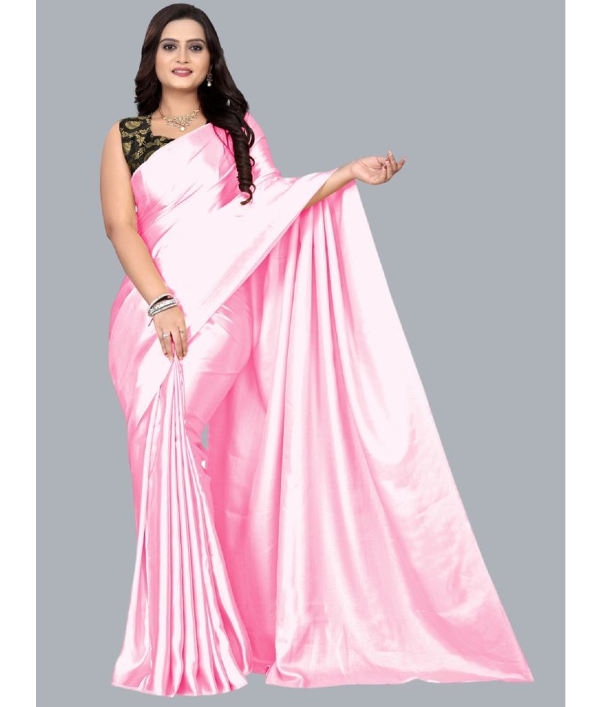     			Apnisha Banarasi Silk Embellished Saree With Blouse Piece - Fluorescent Pink ( Pack of 1 )