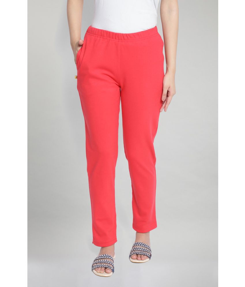     			Aurelia - Red Cotton Women's Straight Pant ( Pack of 1 )
