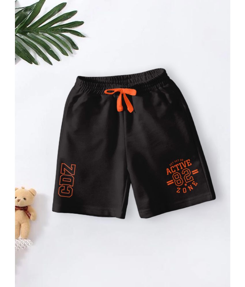     			CODEZ Pack of 1 Cotton Blend Shorts For Boys ( Black )