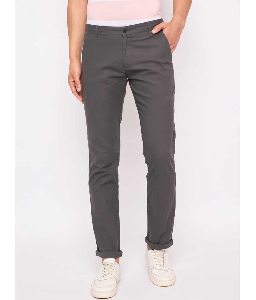     			Duke Slim Flat Men's Chinos - Grey ( Pack of 1 )