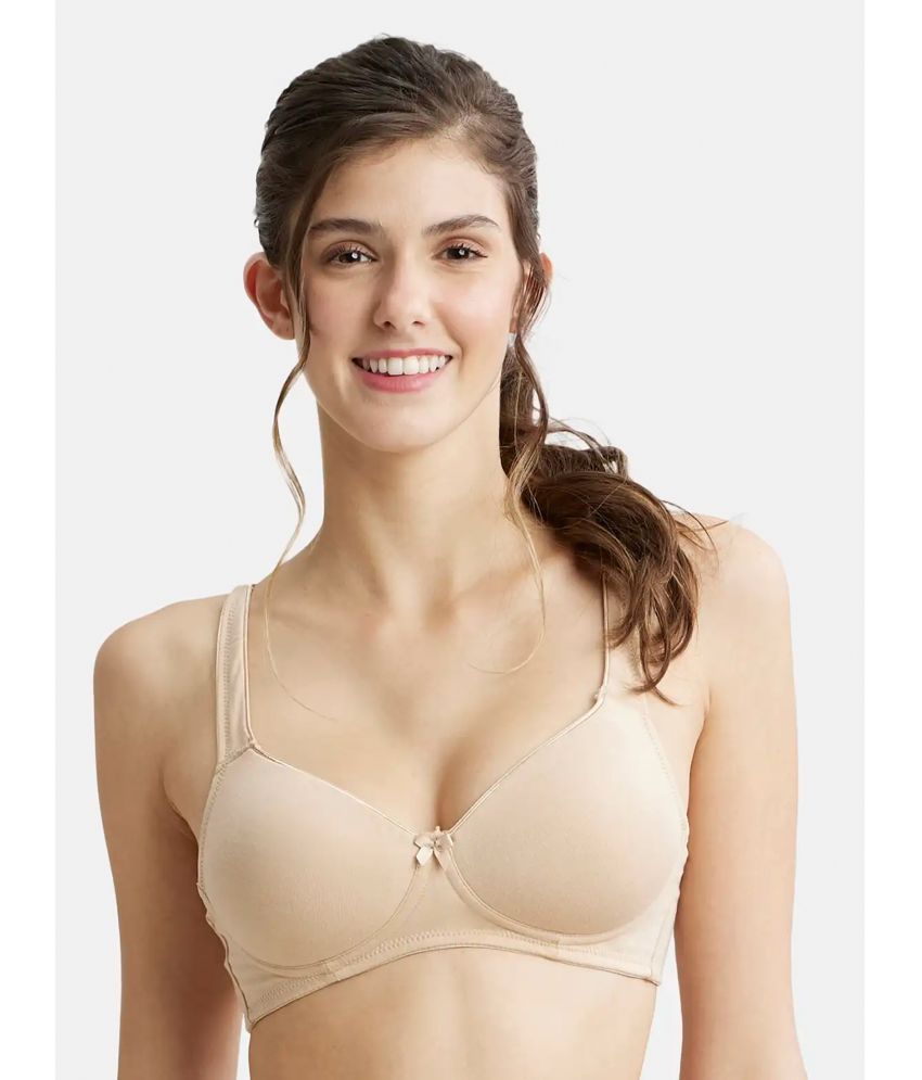     			Jockey FE35 Wirefree Padded Super Combed Cotton Elastane Full Coverage T-Shirt Bra - Light Skin