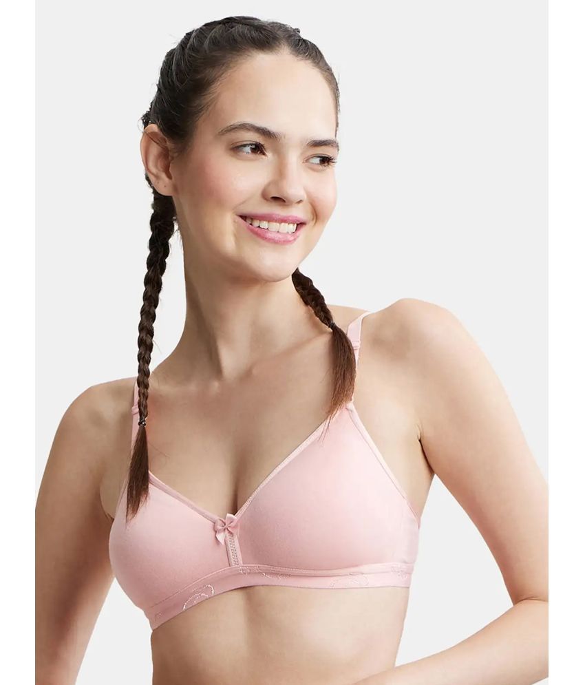     			Jockey 1581 Wirefree Non Padded Super Combed Cotton Elastane Beginners Bra - Blush Pink