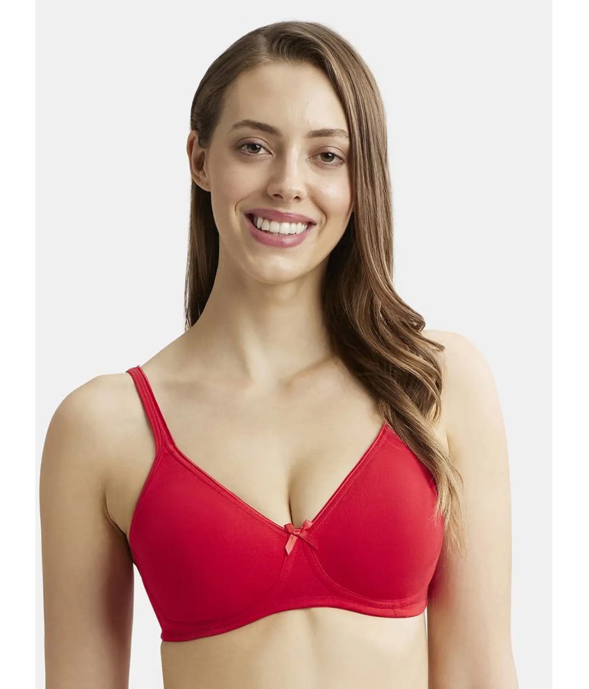     			Jockey 1722 Wirefree Non Padded Super Combed Cotton Elastane Everyday Bra - Sangria Red