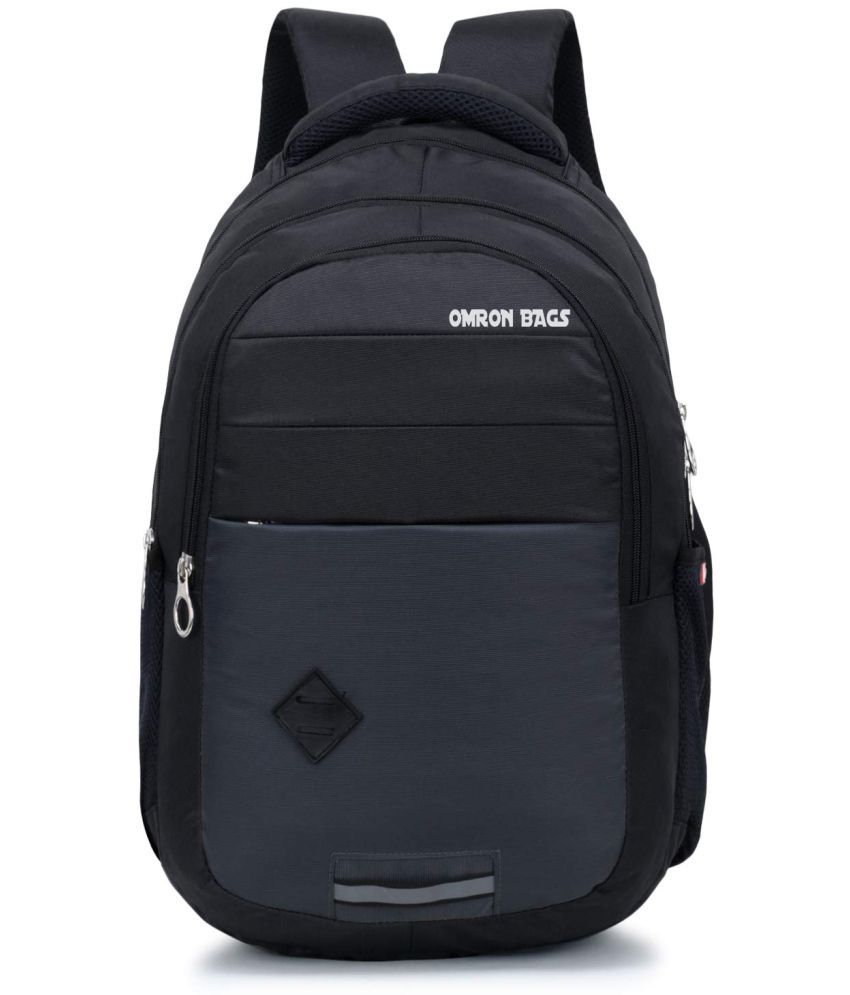     			OMRON BAGS Black Polyester Backpack ( 30 Ltrs )