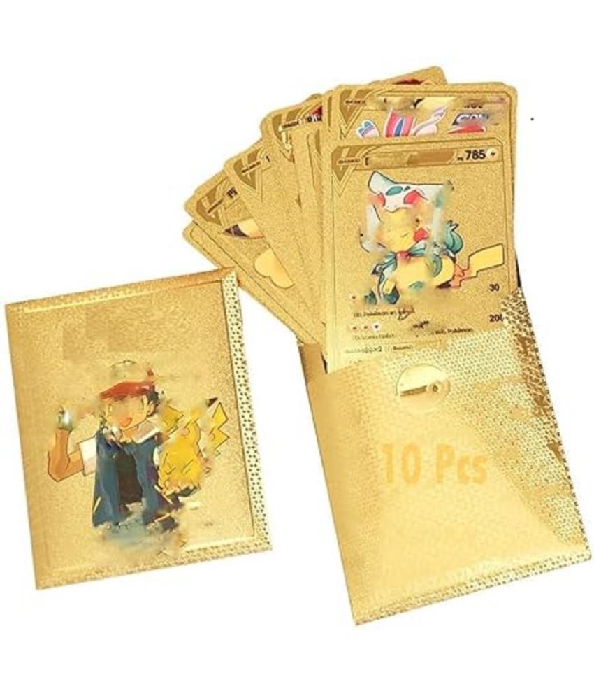     			Pook-emon 55 PCS GoldFoil Card Assorted Cards TCG Deck Box - V Series Cards Vmax GX Rare Golden Cards