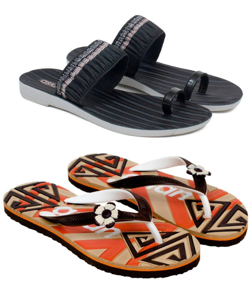     			ASIAN Brown Women's Flip Flop