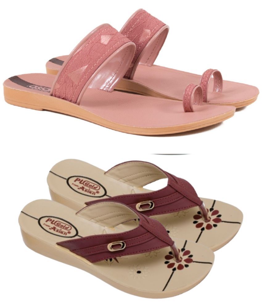     			ASIAN Peach Women's Daily Slipper