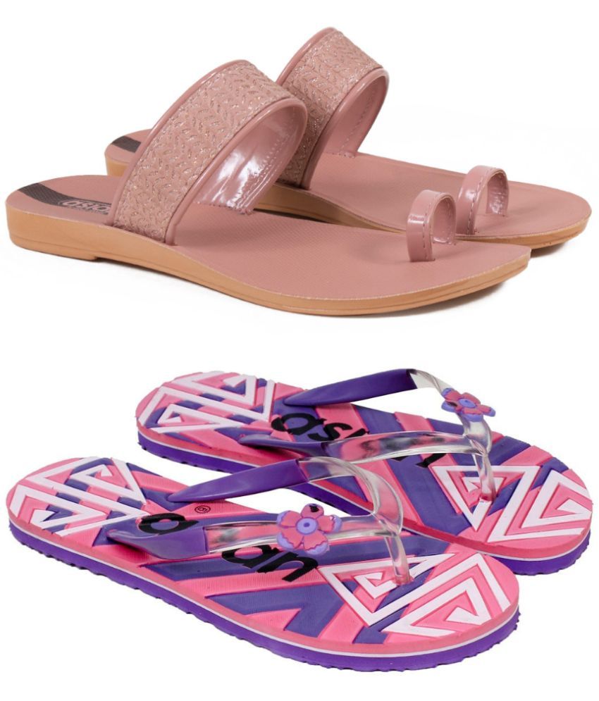     			ASIAN Pink Women's Flip Flop