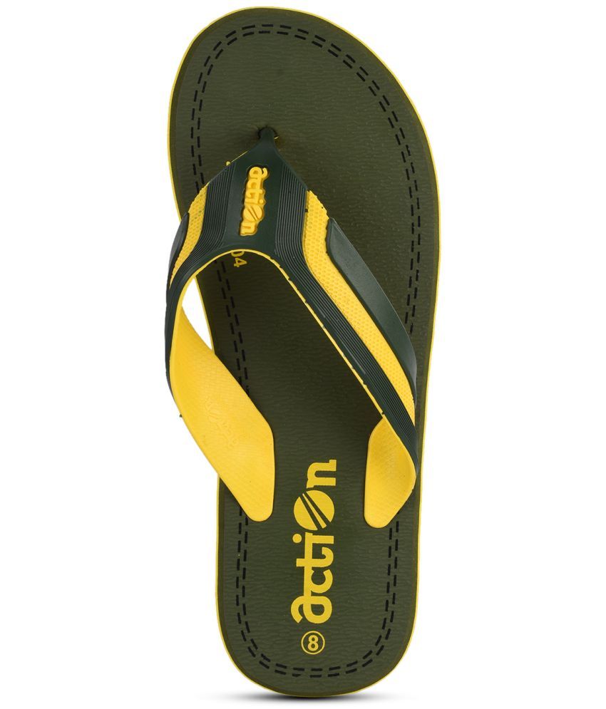     			Action Olive Men's Thong Flip Flop