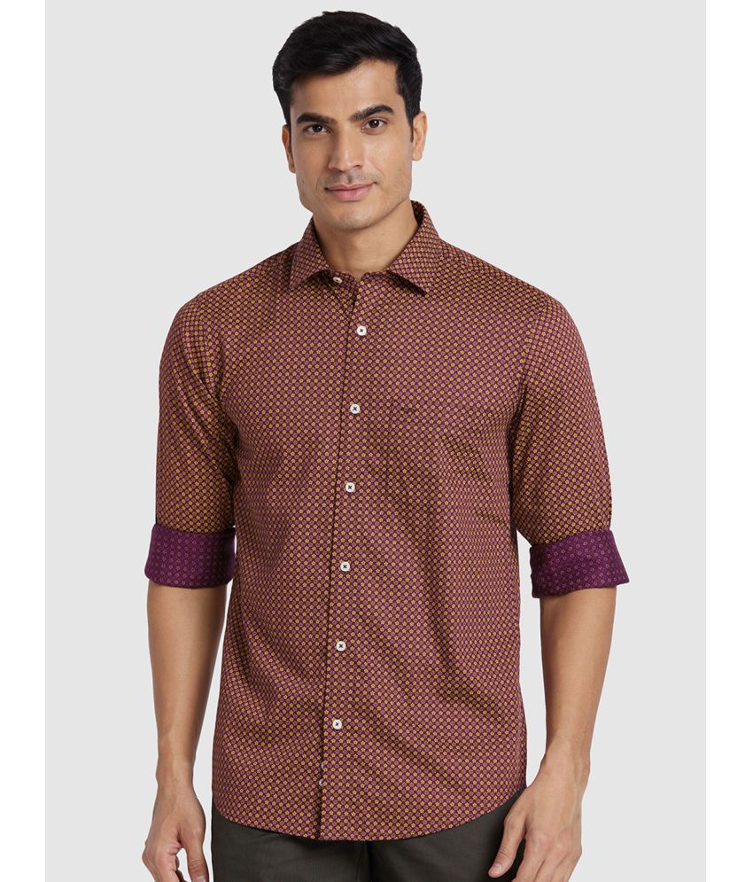     			Colorplus 100% Cotton Regular Fit Printed Full Sleeves Men's Casual Shirt - Maroon ( Pack of 1 )