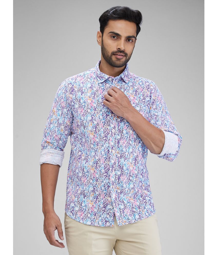     			Colorplus 100% Cotton Slim Fit Printed Full Sleeves Men's Casual Shirt - Blue ( Pack of 1 )