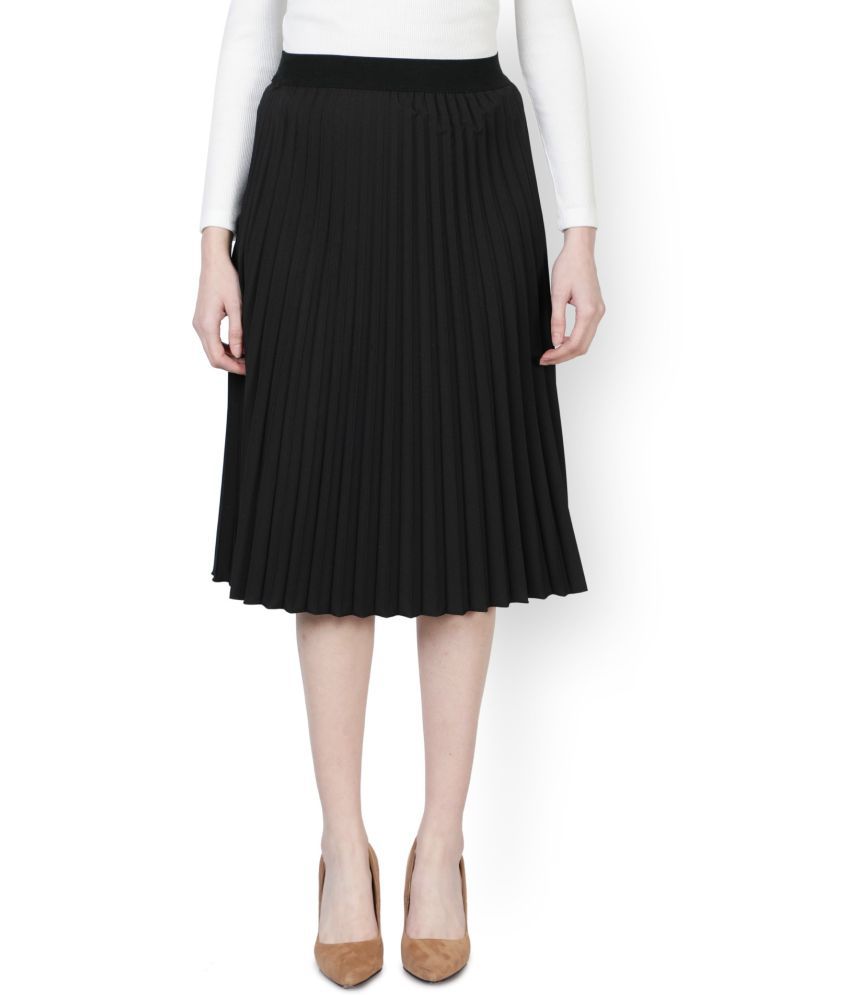     			JASH CREATION Black Polyester Women's Flared Skirt ( Pack of 1 )