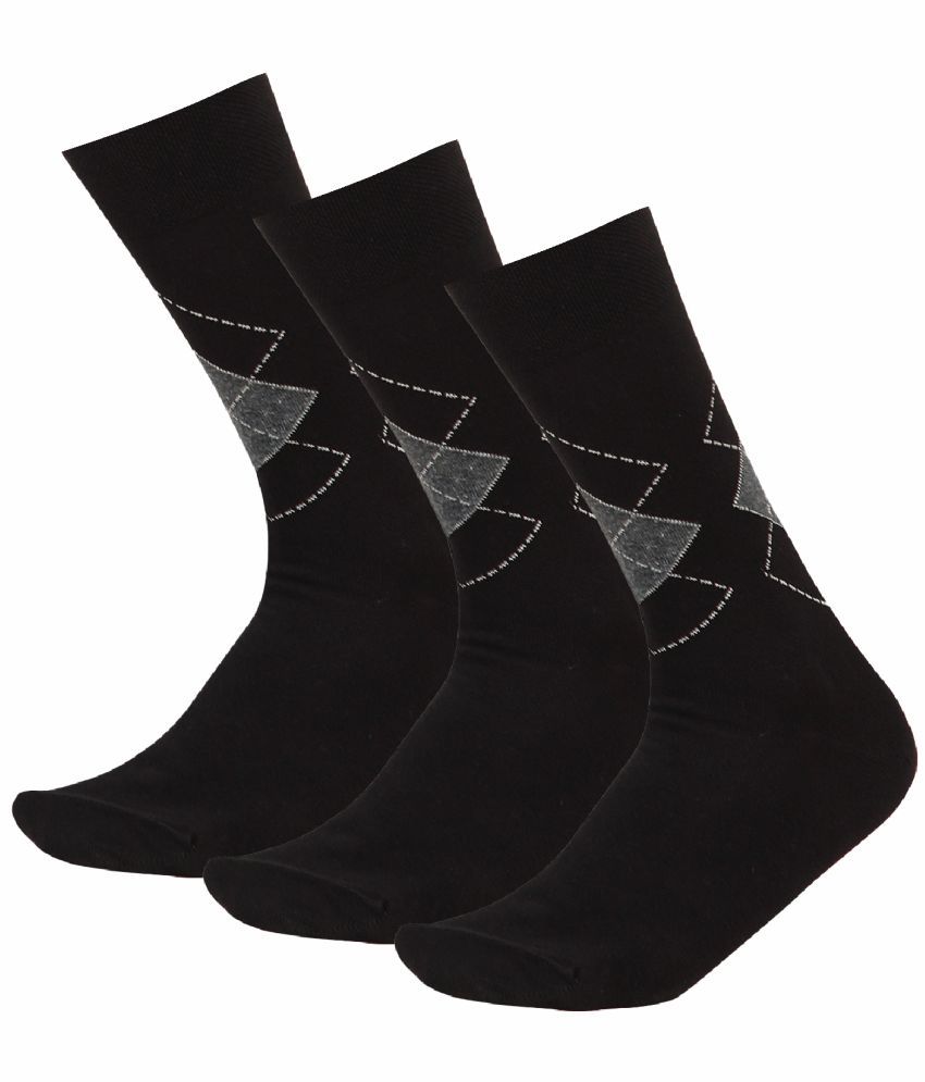     			Bodycare Cotton Blend Men's Checks Multicolor Mid Length Socks ( Pack of 3 )