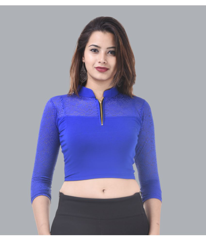     			Bulbul Blue Readymade without Pad Lycra Women's Blouse ( Pack of 1 )