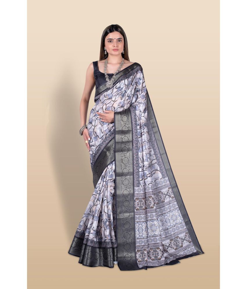    			Chashni Art Silk Printed Saree With Blouse Piece - Multicolor1 ( Pack of 1 )