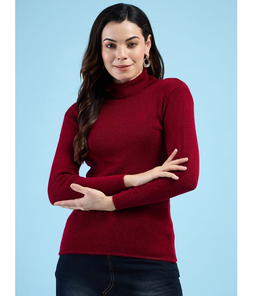     			Clapton Woollen High Neck Women's Skivvy - Maroon ( Single )