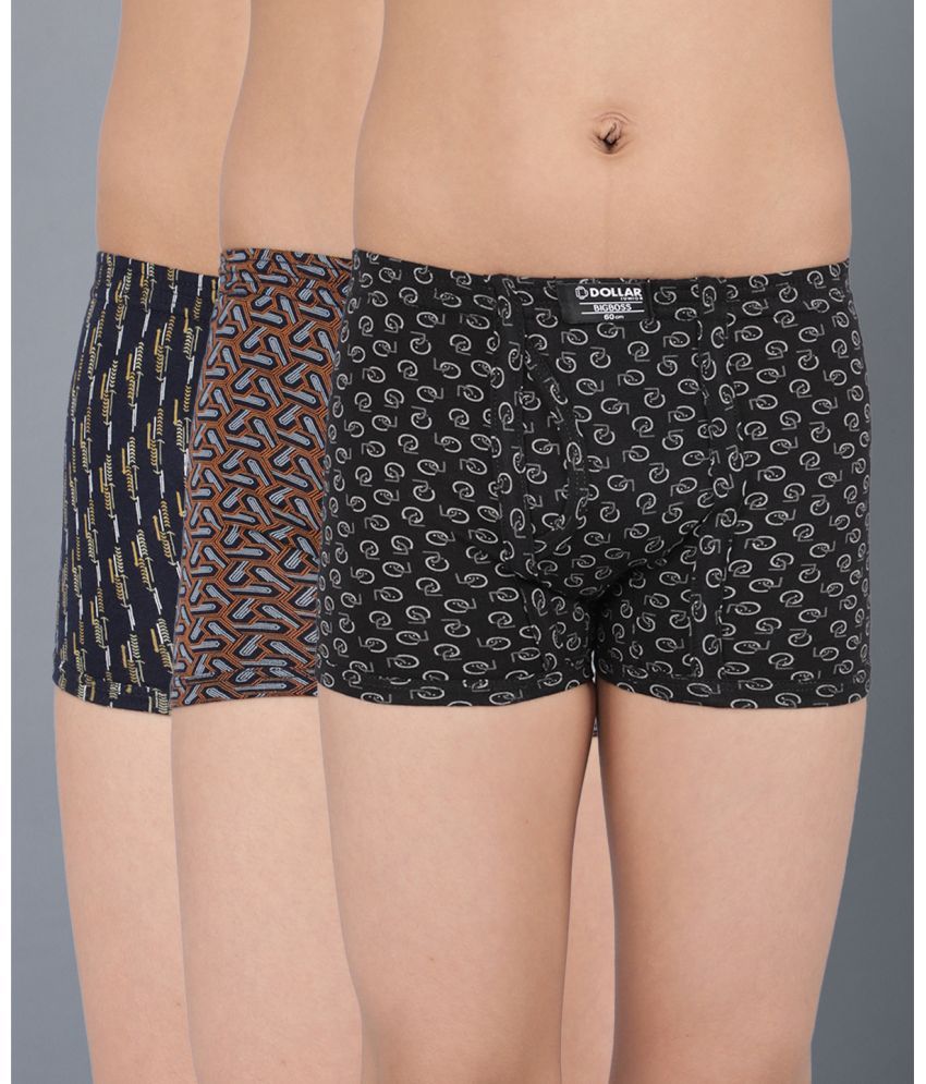     			Pack of 3 Dollar Bigboss Cotton Blend Boys Trunks ( Multi Color ) MBKTR-10-CZYLNG-PO3-CO1