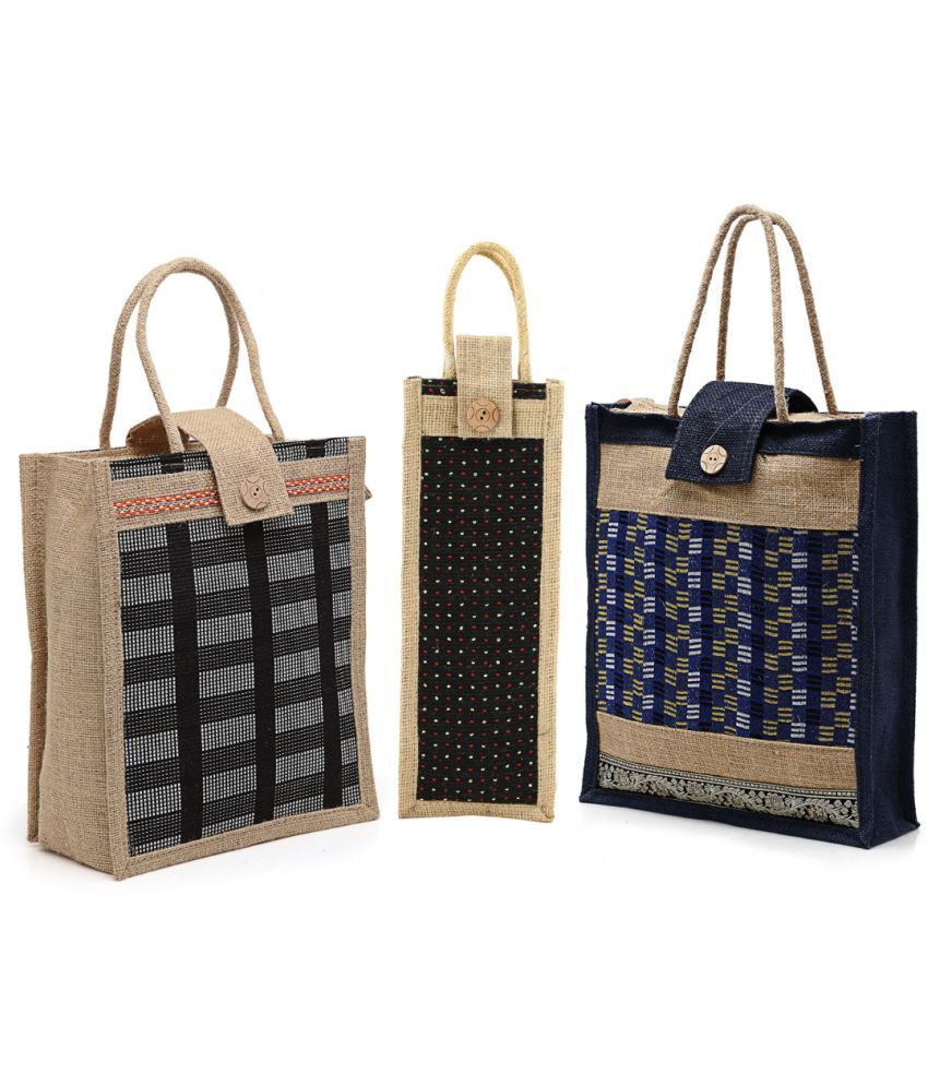     			ENSAC Multicolor Jute Handheld