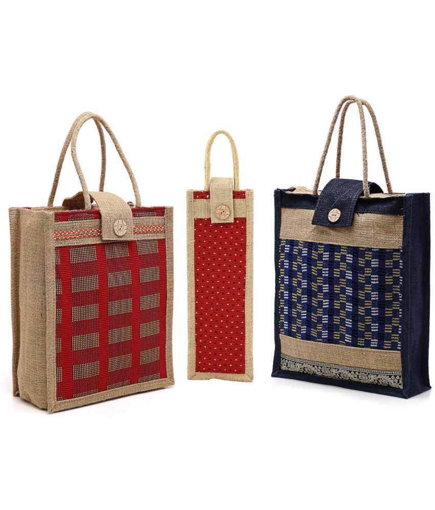     			ENSAC Multicolor Jute Handheld