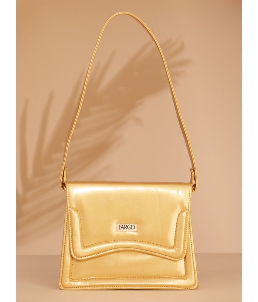     			Fargo Gold PU Shoulder Bag