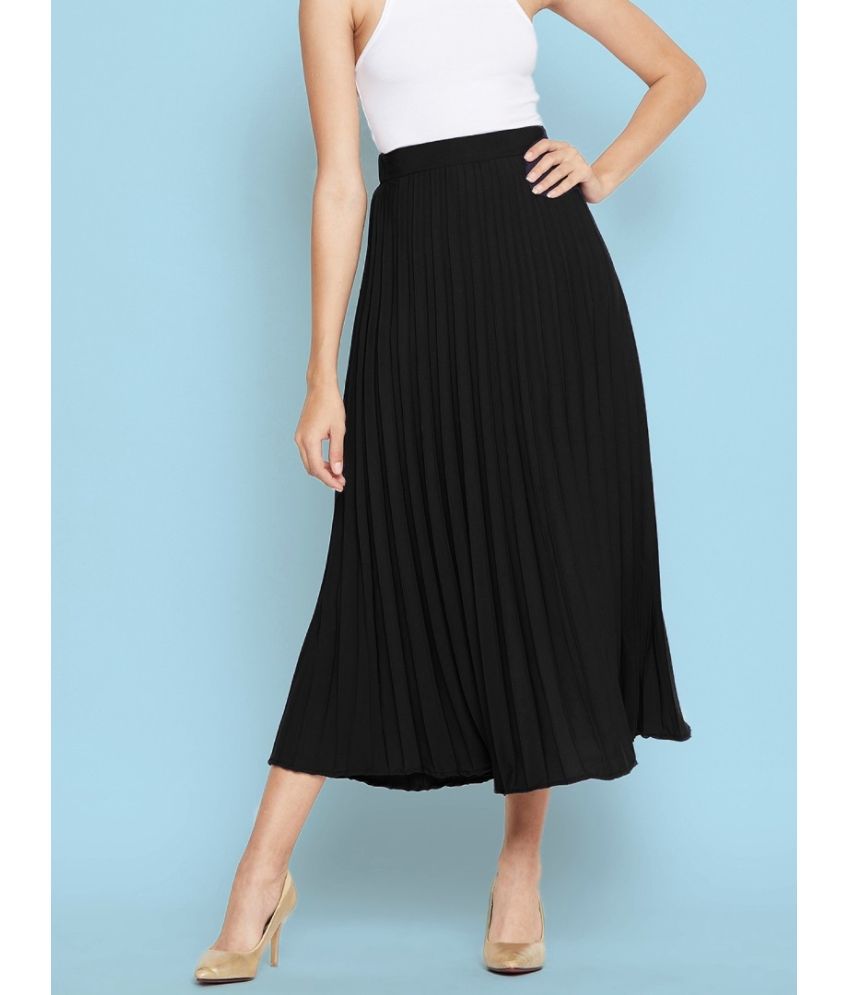     			JASH CREATION Black Polyester Women's Flared Skirt ( Pack of 1 )