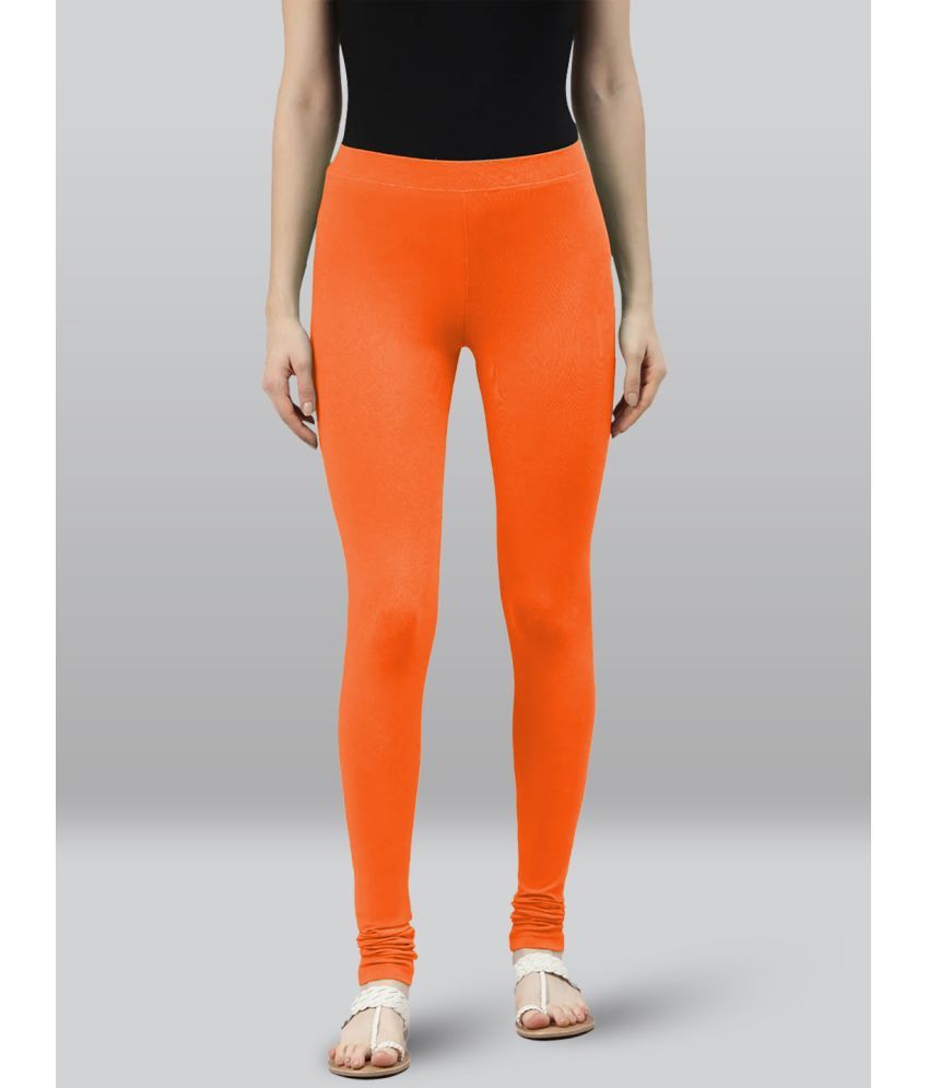     			LYRA - Orange Viscose Women's Leggings ( Pack of 1 )