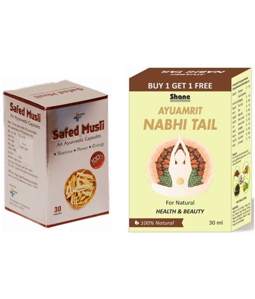     			Shane Rikhi Safed Musli 30 & Ayuamrit Nabhi Oil 30 ml Pack Of 1