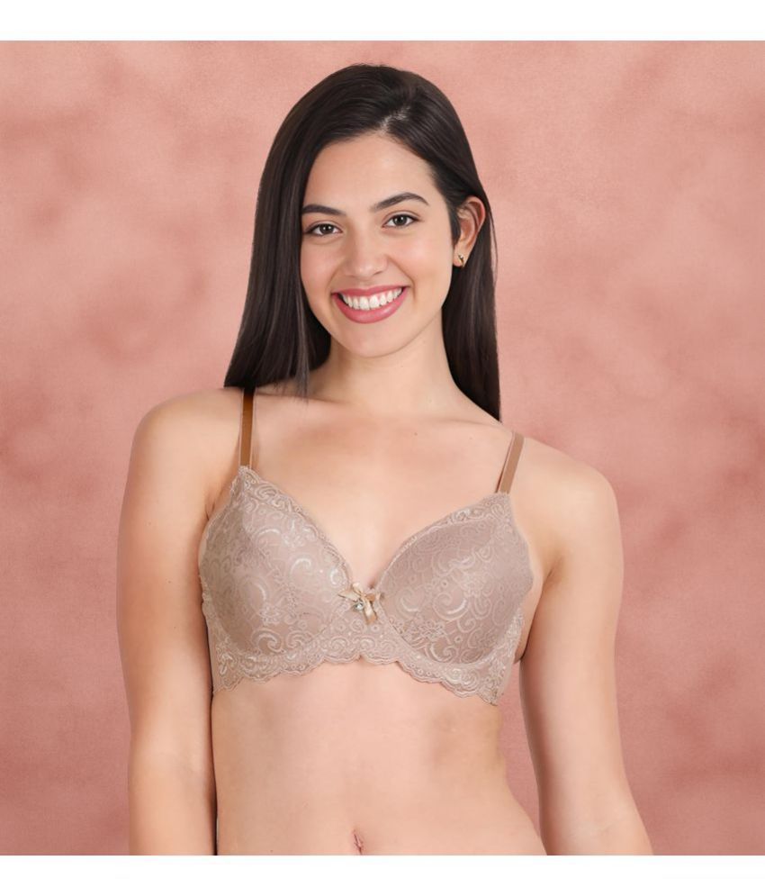     			Susie Nylon Lightly Padded Women's Plunge Bra ( Beige ) S020-MahoganyRose