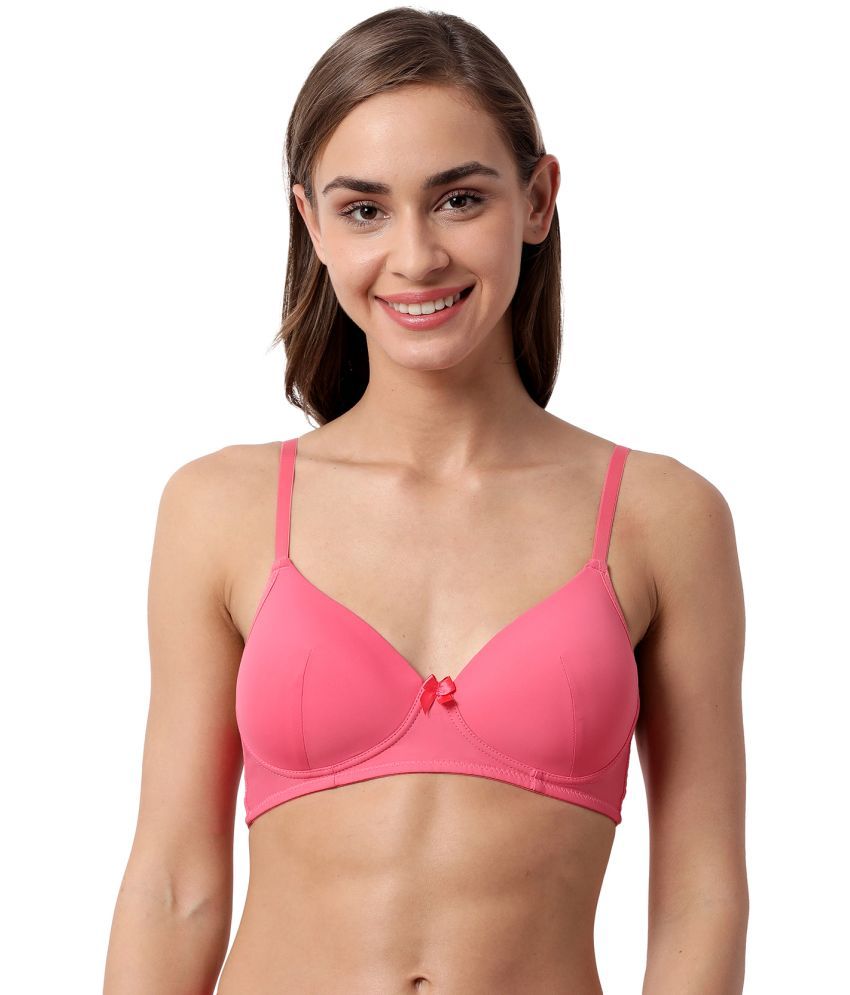     			Susie Pink Nylon Lightly Padded Women's T-Shirt Bra ( Pack of 1 )