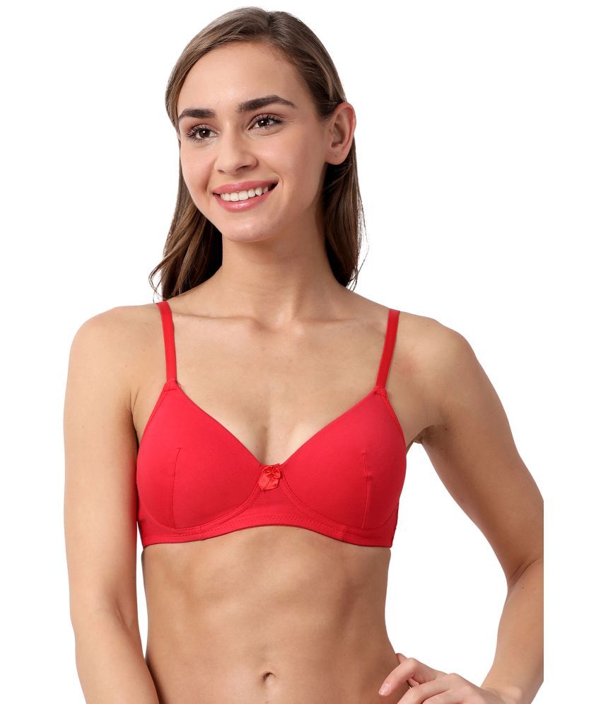     			Susie Red Nylon Lightly Padded Women's T-Shirt Bra ( Pack of 1 )