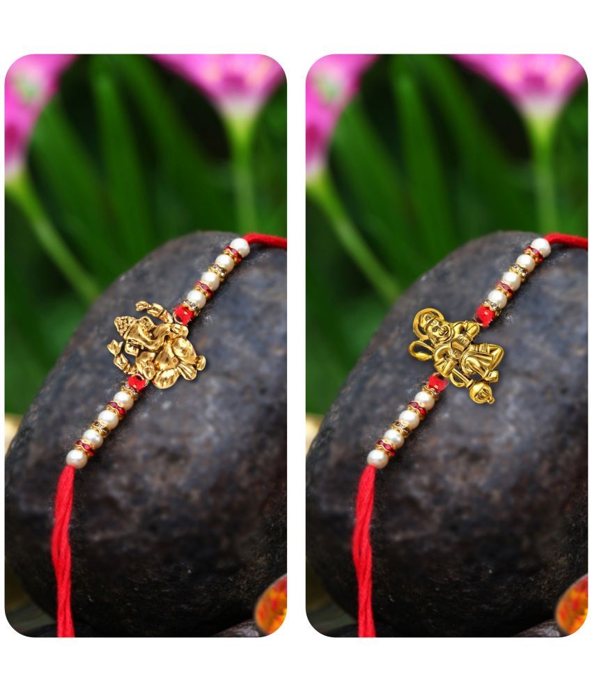     			VIVASTRI Rakhi Set Gold Rakhi Set Of 2 Pack of 2