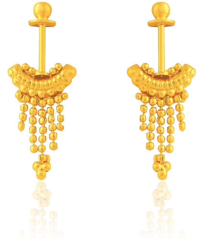     			LUV FASHION Golden Threader Earrings ( Pack of 1 )