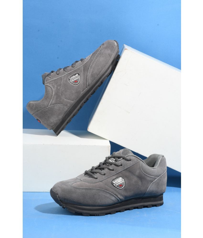     			Lakhani Aashirwad L-1098_Dark Grey Gray Men's Sports Running Shoes