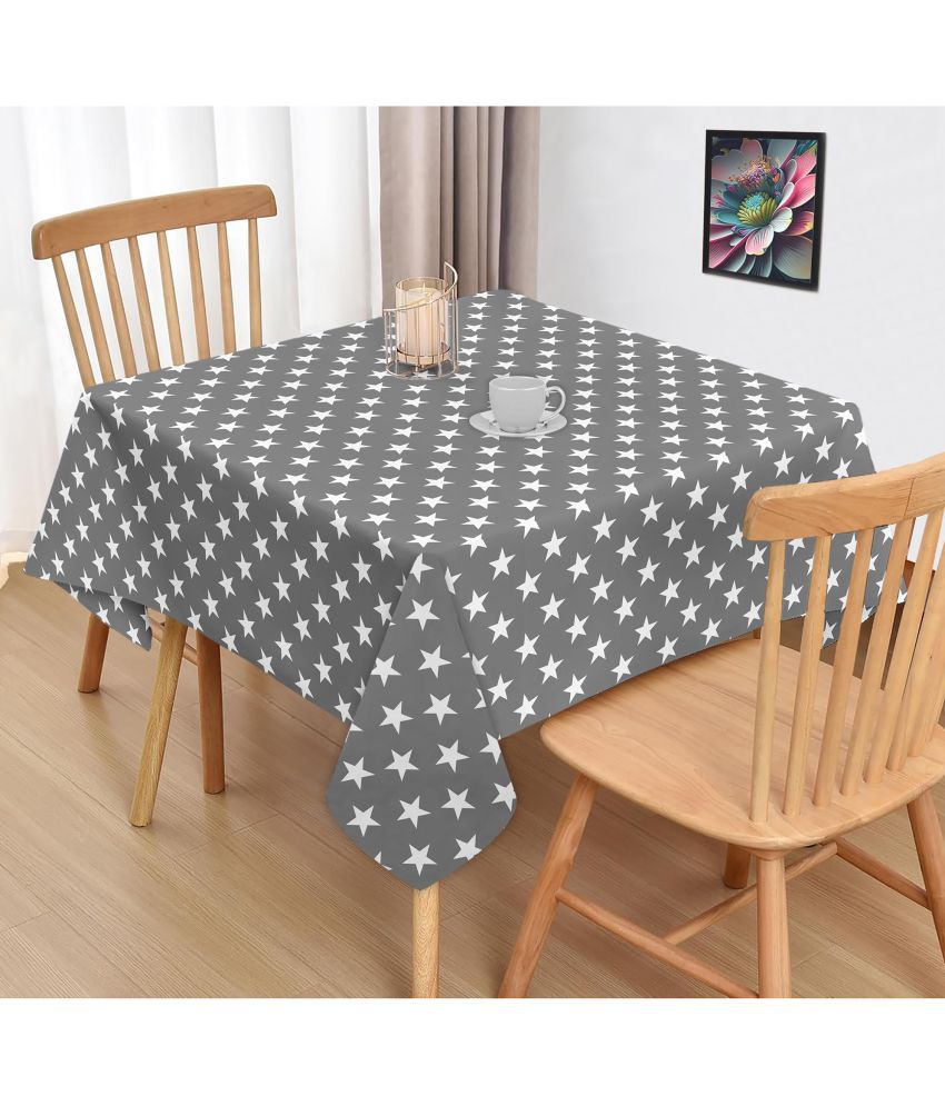     			Oasis Hometex Printed Cotton 2 Seater Square Table Cover ( 102 x 102 ) cm Pack of 1 Gray