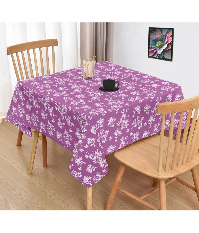     			Oasis Hometex Printed Cotton 2 Seater Square Table Cover ( 102 x 102 ) cm Pack of 1 Lavender