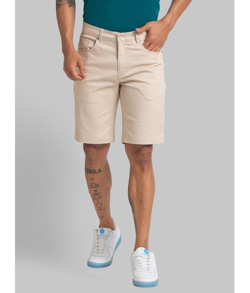     			Parx Beige Cotton Blend Men's Chino Shorts ( Pack of 1 )