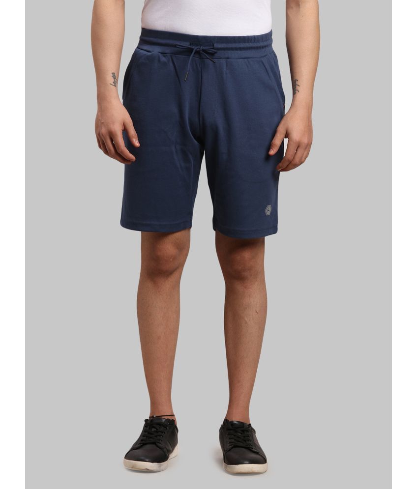     			Parx Blue Polyester Blend Men's Shorts ( Pack of 1 )