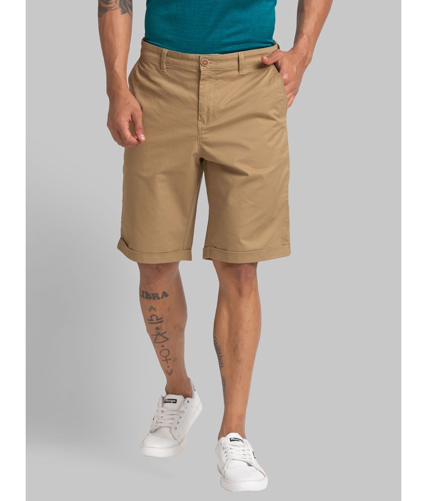     			Parx Brown Cotton Blend Men's Chino Shorts ( Pack of 1 )