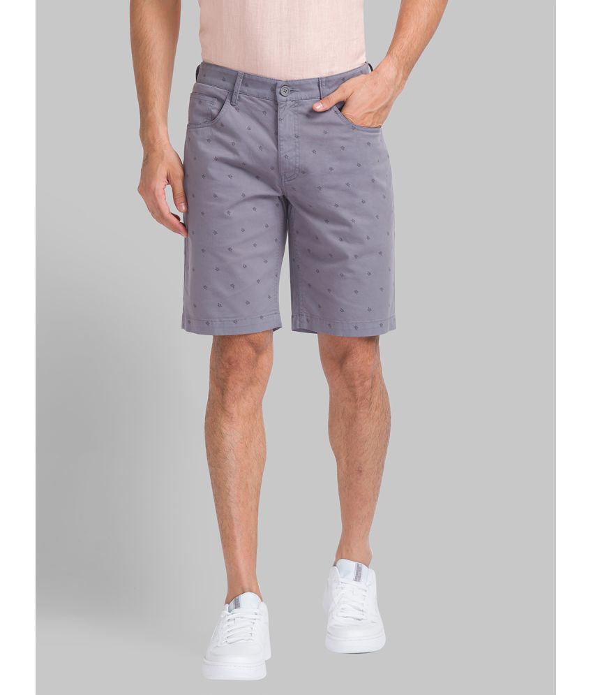     			Parx Grey Cotton Blend Men's Shorts ( Pack of 1 )