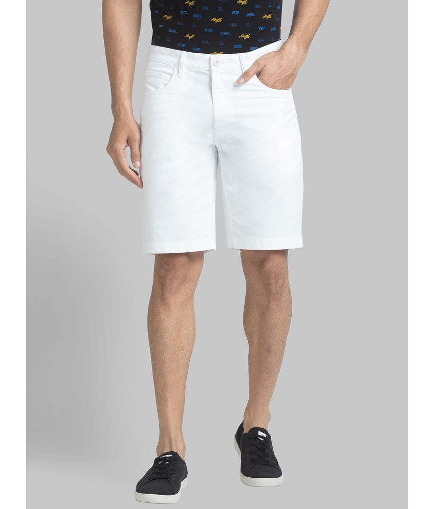     			Parx White Cotton Blend Men's Chino Shorts ( Pack of 1 )