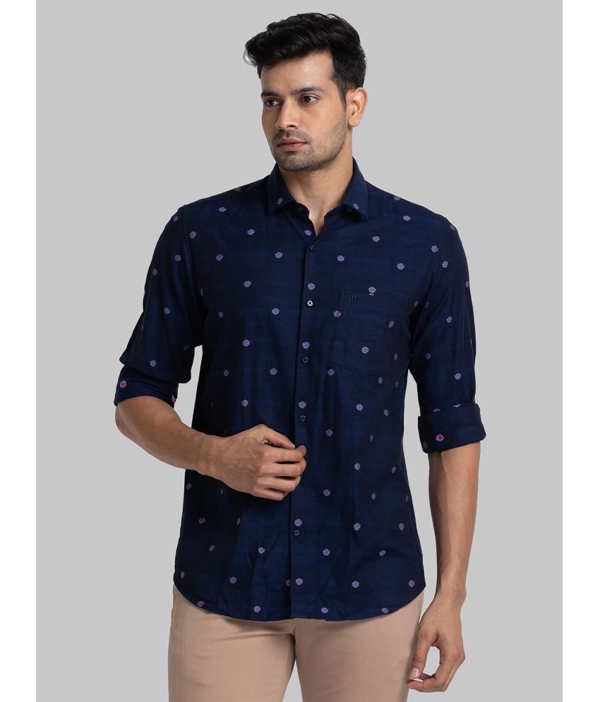     			Raymond 100% Cotton Regular Fit Printed Full Sleeves Men's Casual Shirt - Blue ( Pack of 1 )