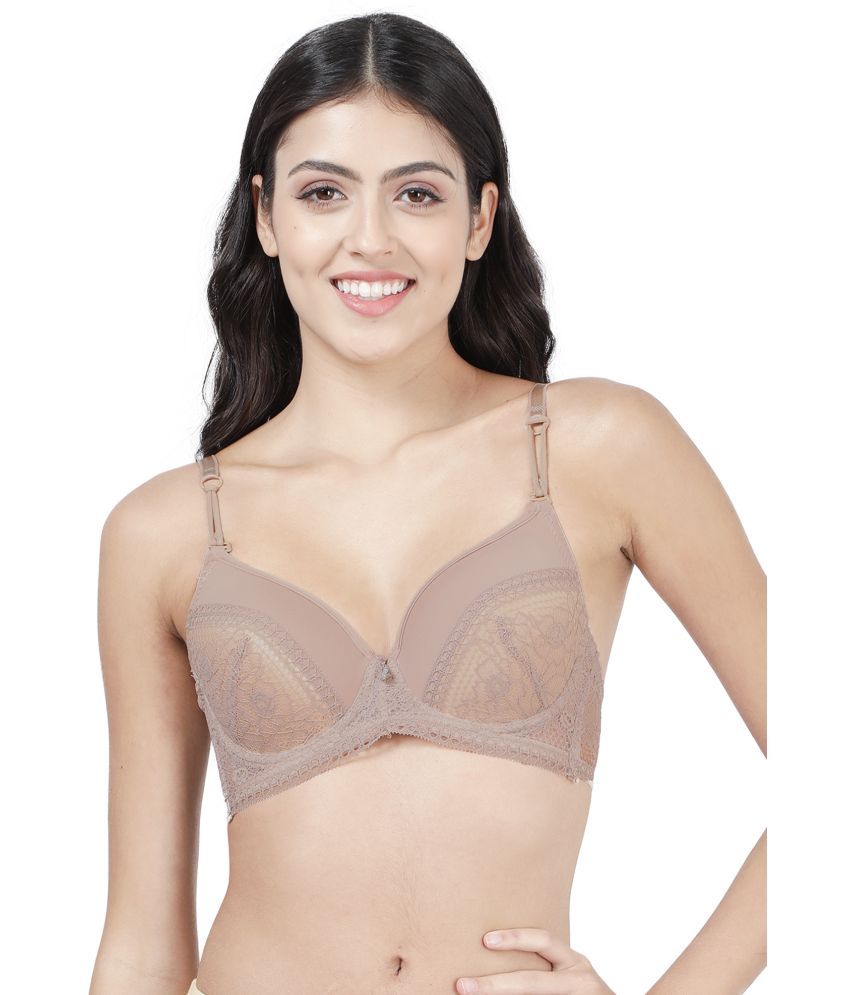     			Susie Nylon Lightly Padded Women's T-Shirt Bra ( Beige )