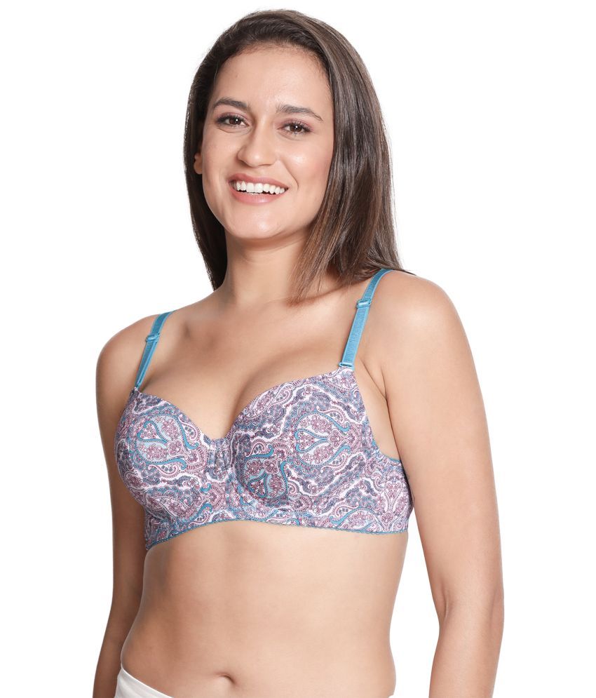     			Susie Light Blue Nylon Lightly Padded Women's T-Shirt Bra ( Pack of 1 )