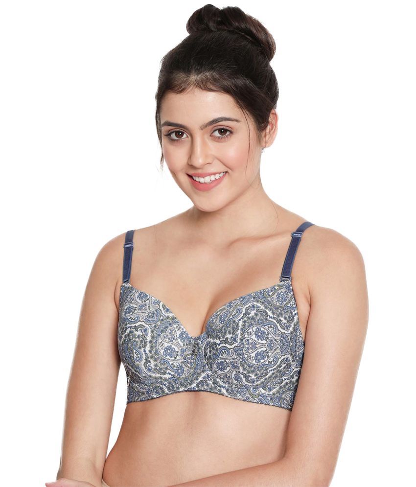     			Susie Nylon Lightly Padded Women's T-Shirt Bra ( Navy Blue )