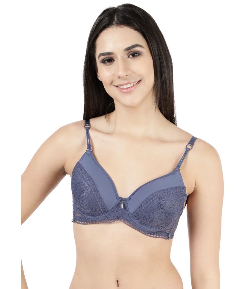     			Susie Nylon Lightly Padded Women's Everyday Bra ( Navy Blue )