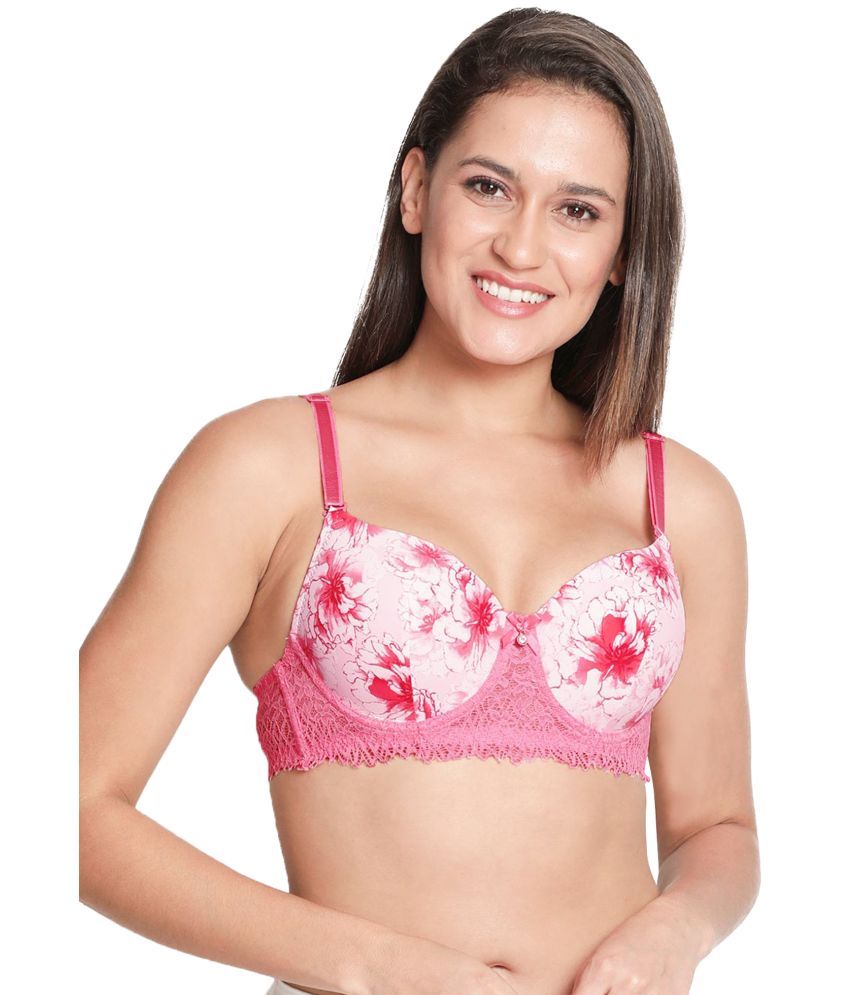     			Susie Pink Nylon Lightly Padded Women's Everyday Bra ( Pack of 1 )