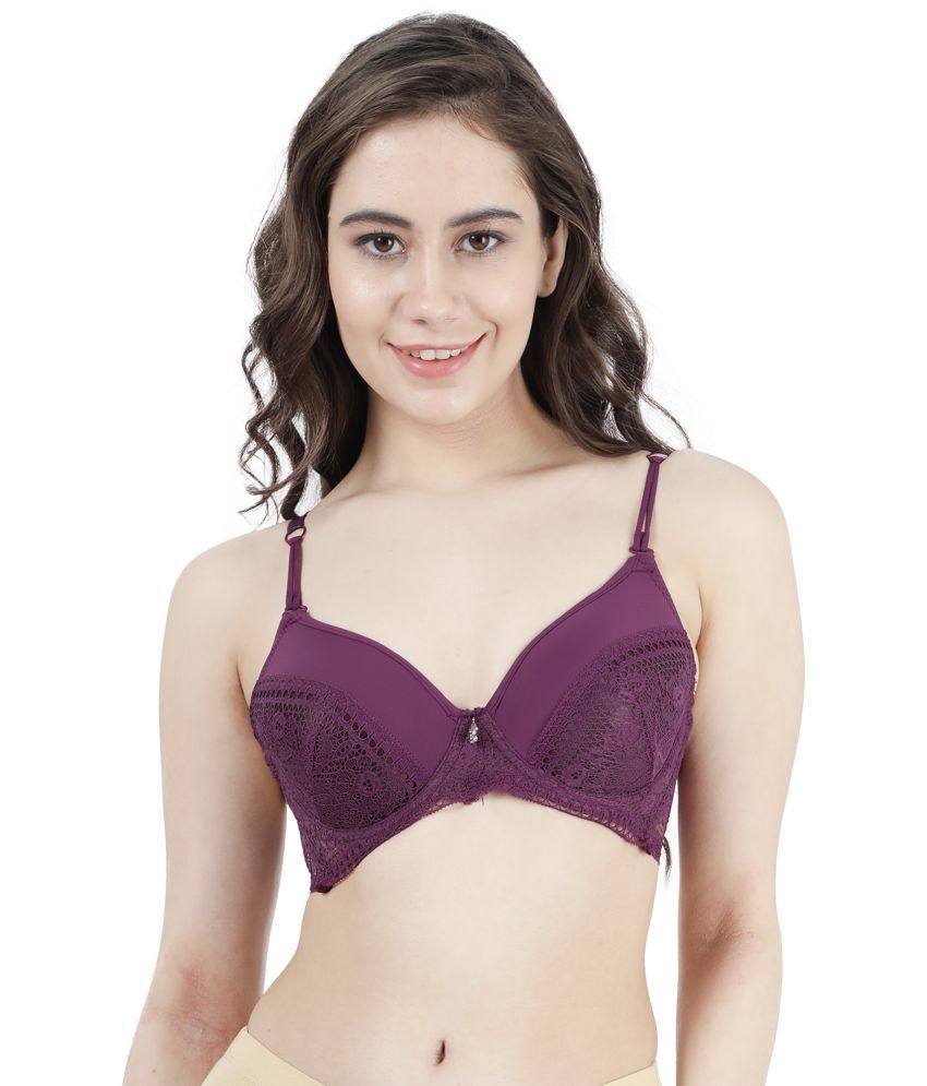     			Susie Purple Cotton Blend Lightly Padded Women's Everyday Bra ( Pack of 1 )