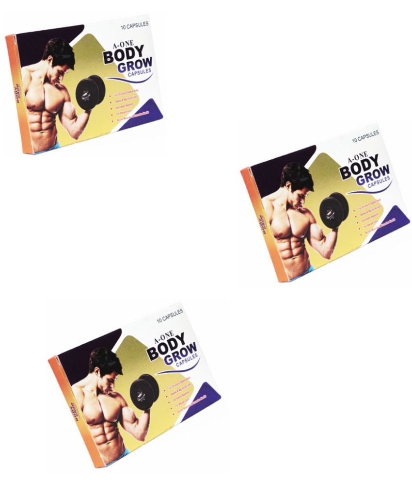     			G & G Pharmacy A-one Body Grow Capsule 10 no.s Unflavoured Pack of 3